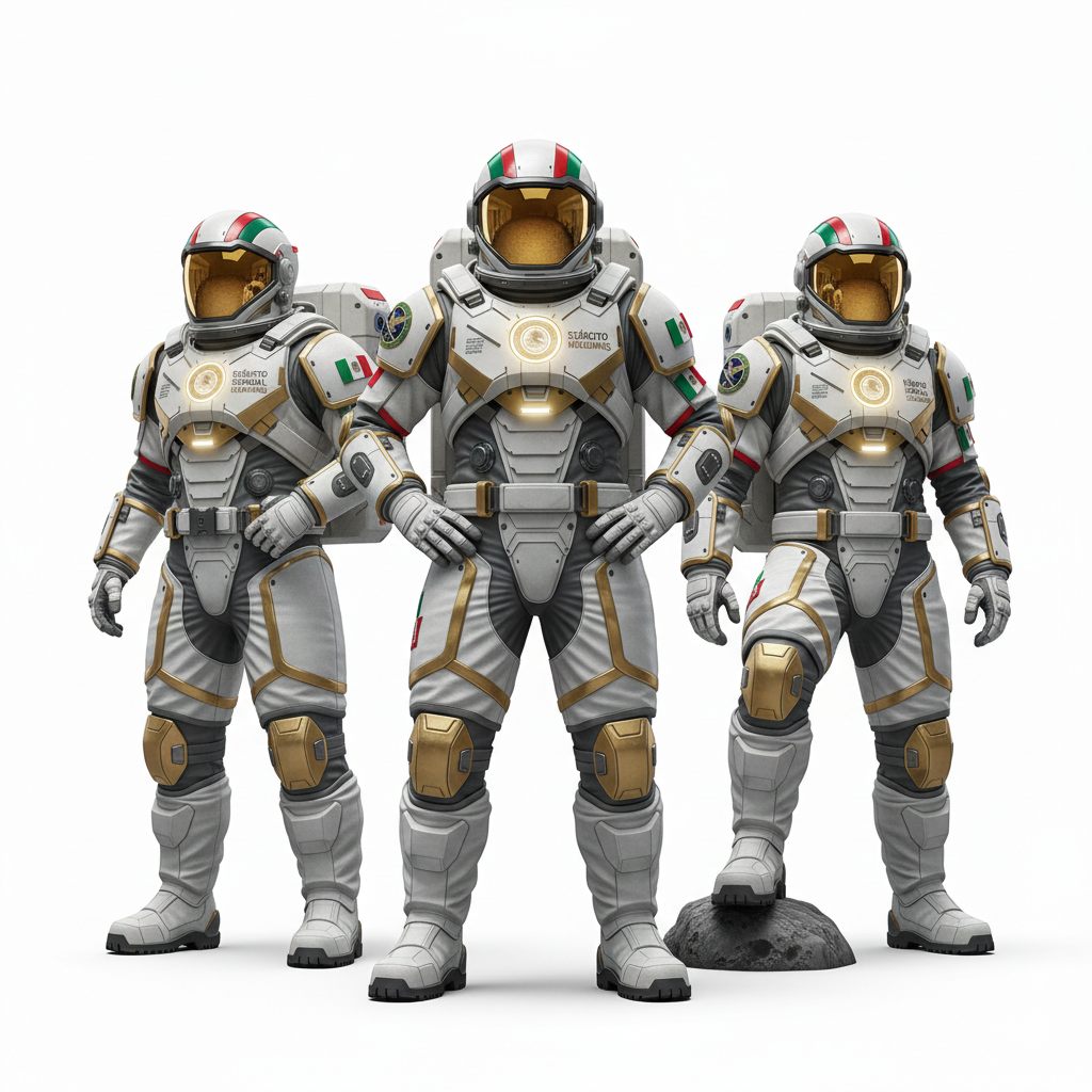 Ejército espacial mexicano. Fuente: Elaboración digital.