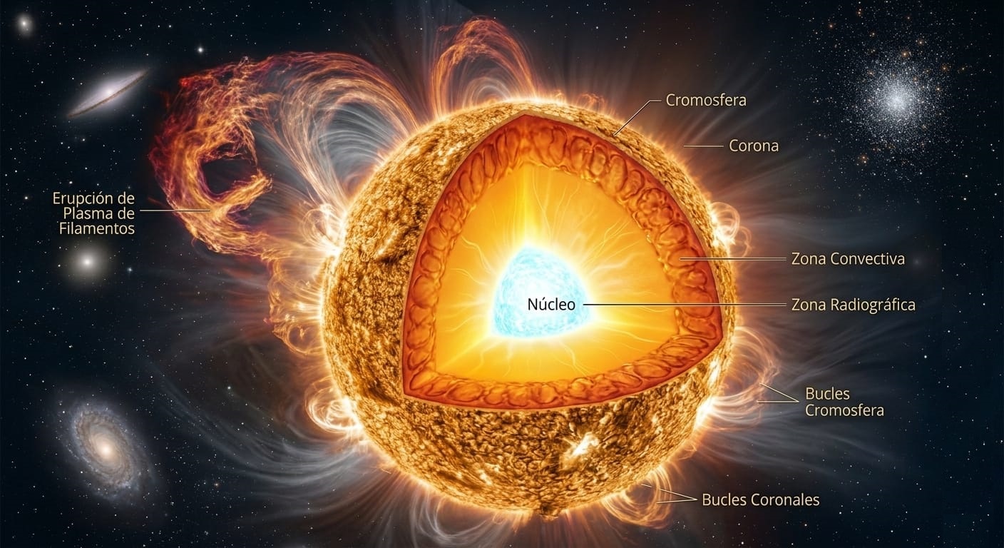 Estructura solar. Fuente: Elaboración digital.