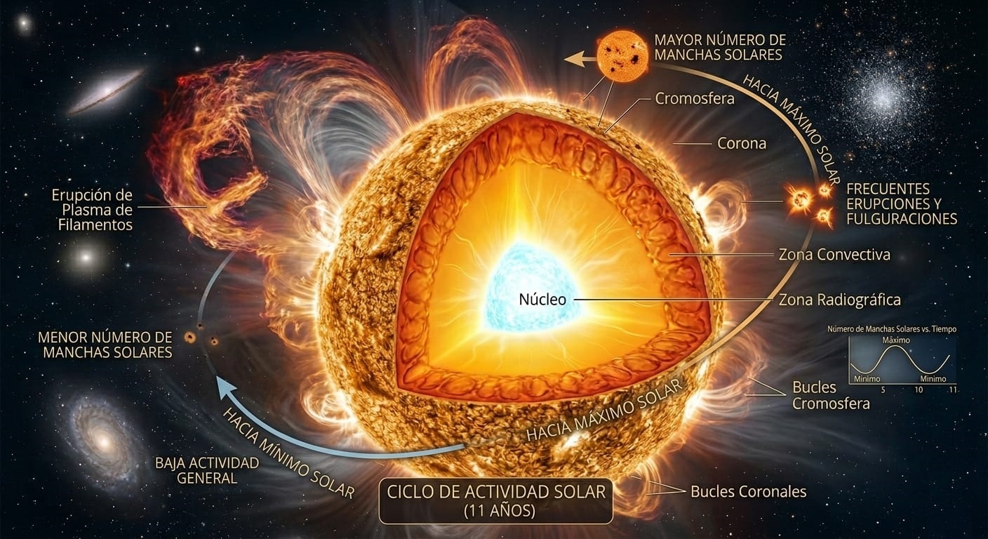 Ciclo solar. Fuente: Elaboración digital.
