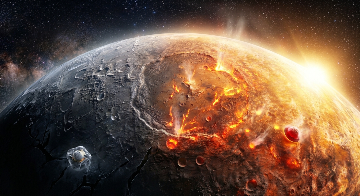 Temperatura en Mercurio. Fuente: Elaboración digital.