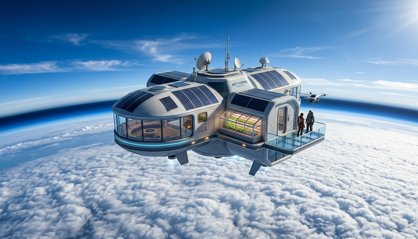 Vivienda con elementos de aerotectura. Fuente: Elaboración digital.