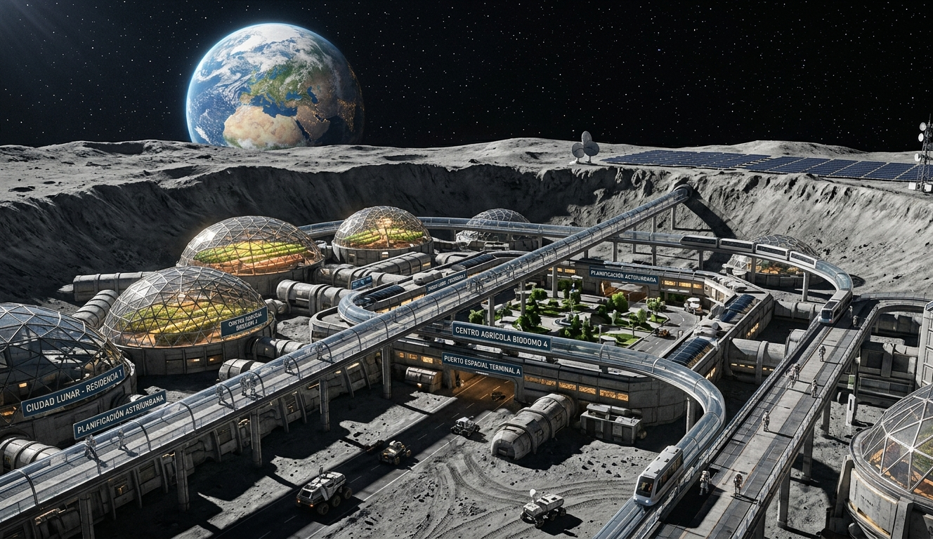 Complejo industrial astrourbano. Fuente: Elaboración digital.