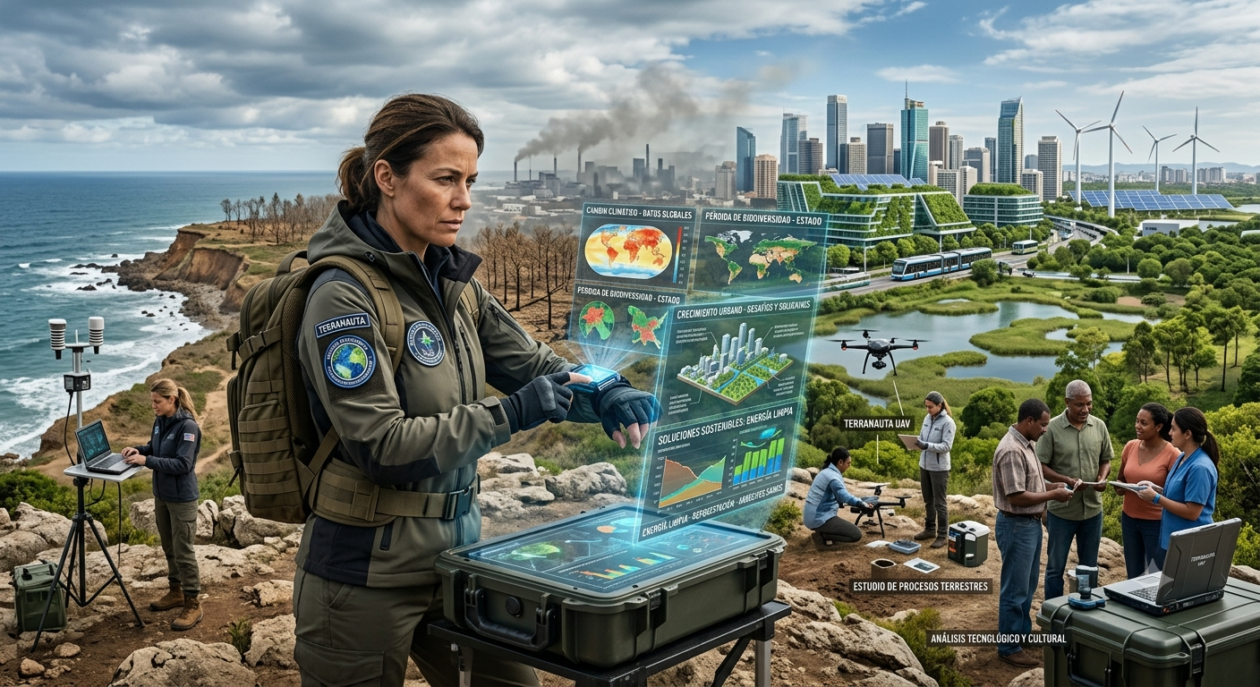 Terranautas en la era moderna. Fuente: Elaboración digital.