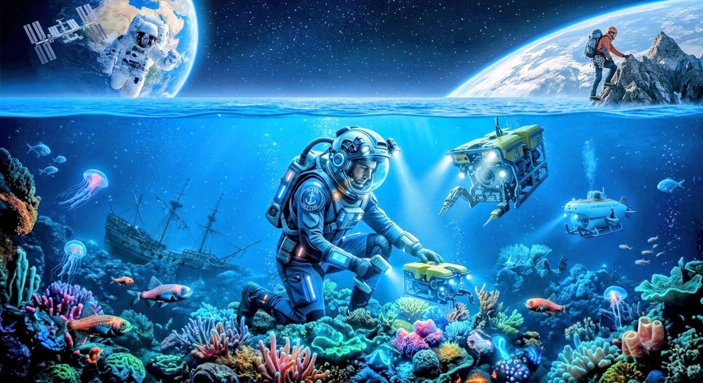 El Marenauta como científico. Fuente: Elaboración digital.