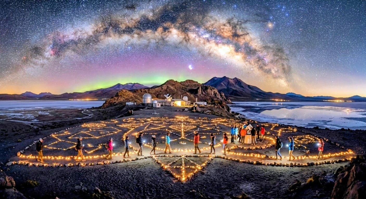 Acercamiento humano cósmico. Fuente: Elaboración digital.