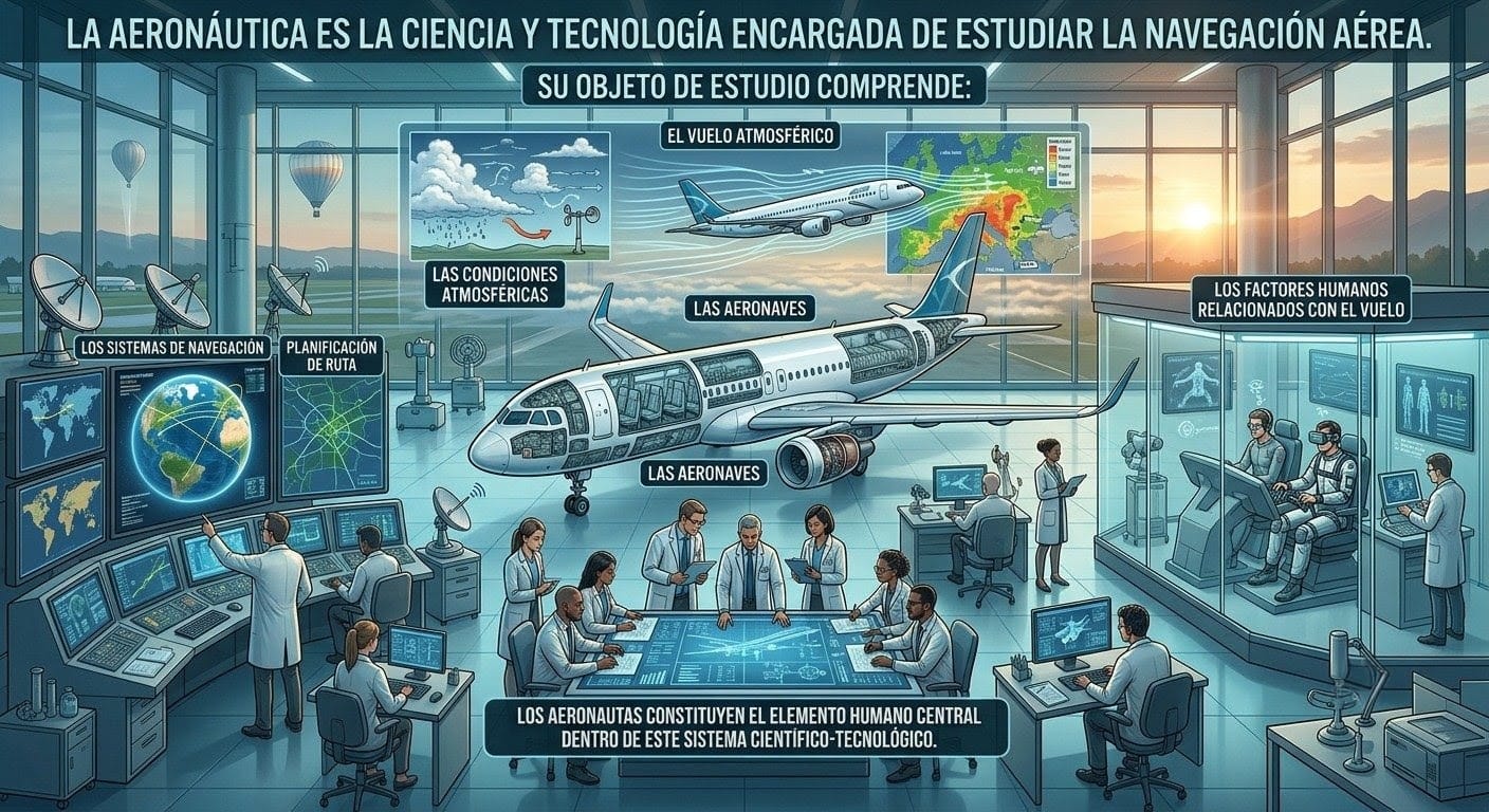 Aeronáutica como ciencia. Fuente: Elaboración digital.
