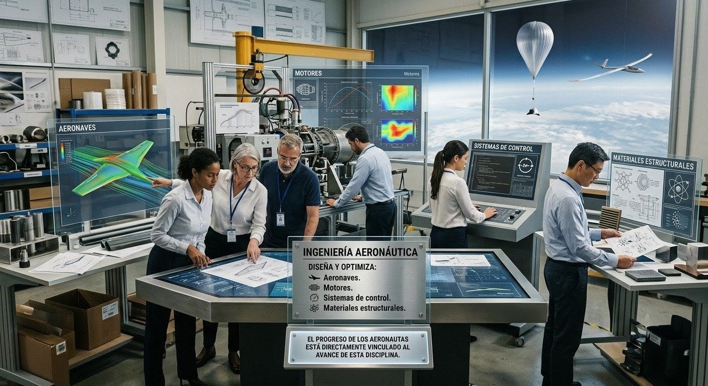 La ingeniería en los aeronautas. Fuente: Elaboración digital.