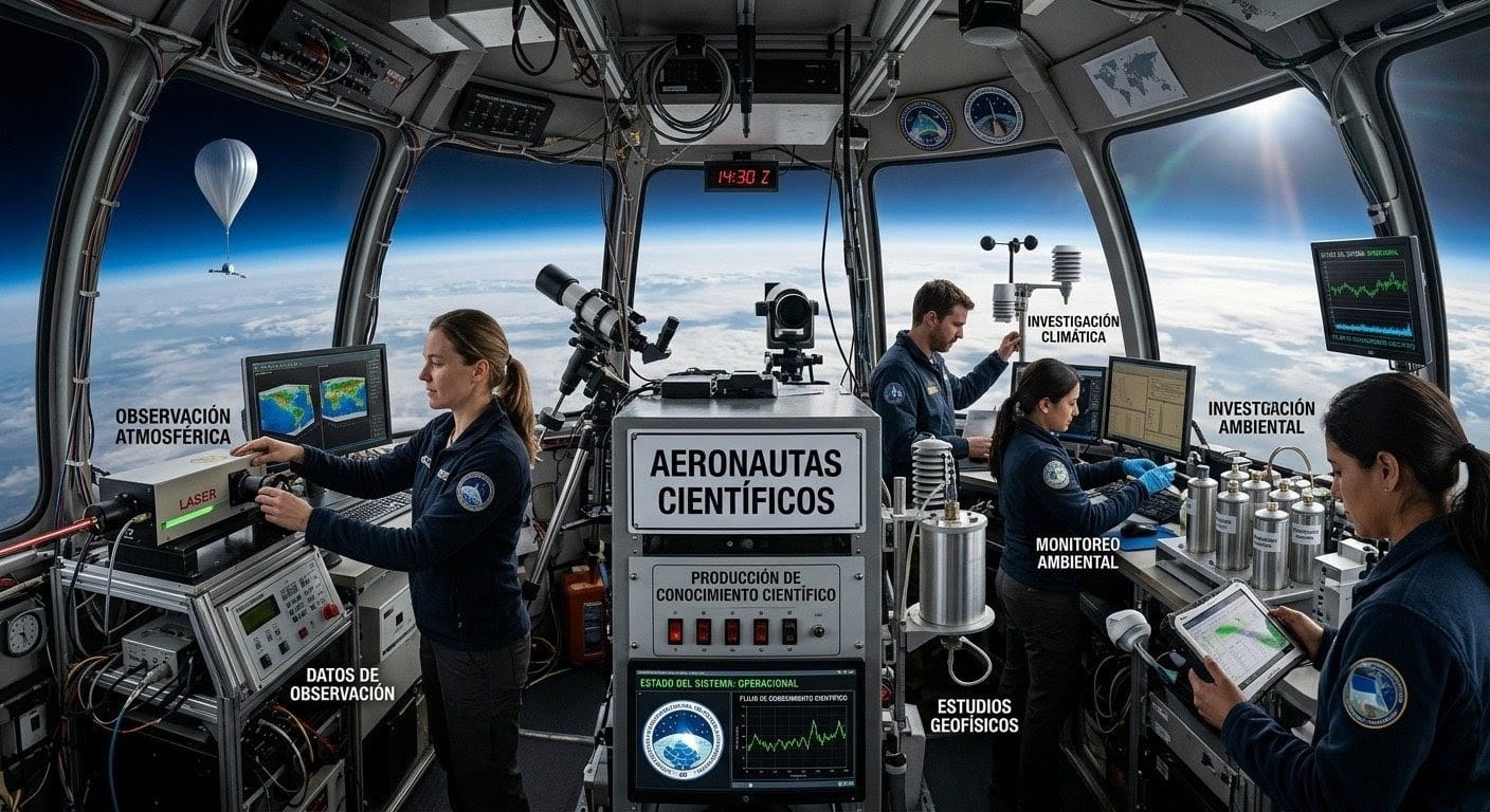 Los aeronautas en la ciencia. Fuente: Elaboración digital.