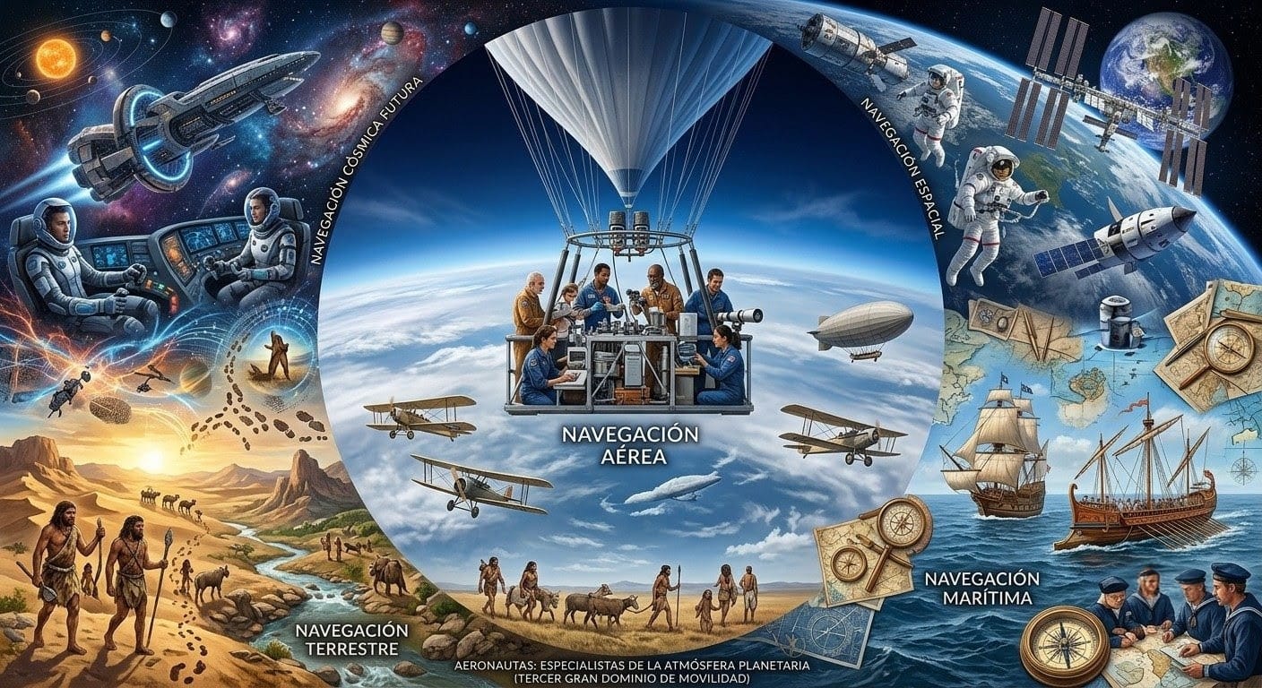 Fases en las navegaciones humanas. Fuente: Elaboración digital.