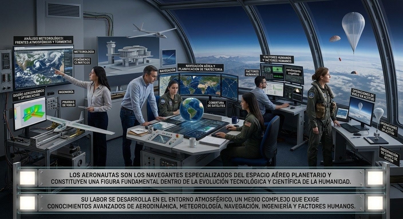 Aeronautas y su especialidad. Fuente: Elaboración digital.